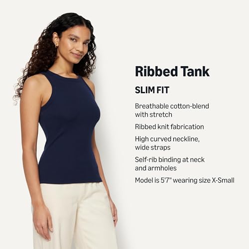 Image of Amazon Essentials Women's Slim-Fit Ribbed Tank Top