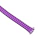 uxcell PET Expandable Braided Sleeving, 4mm Dia 63ft Braided Cable Sleeve, Purple