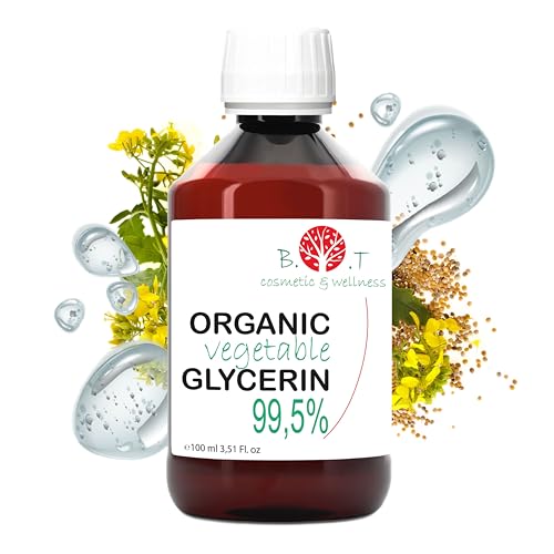 Glycérine Liquide Végétale Pure et Bio - Glycerine Vegetale pour Savon, Hydratant Visage et Corps, Base Cosmetique Maison 100% Naturelle - 100 g