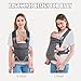 Imagen de IULONEE Mochila Portabebés para Bebe Multifuncional Baby Carrier Wrap Ergonómicas Portabebés Ajustable Porteo Bebe Delantera y Trasera Carrier Adecuado para Niños y Niñas Gris Oscuro