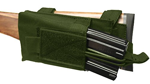 Ultimate Arms Gear Tactical Molle Pals Strap Mounted Military Magazine Mag Ammo Pouch Holder Carrier With Stock Buttstock Adapter , Od Olive Drab Green #TOP4