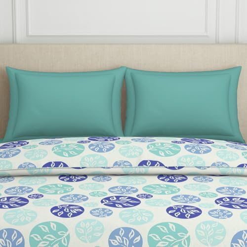 Image of Welspun Polycotton Ac Comforter Double Bed Quilt Blanket | 120 TC Duvets for Double Bed | Health Layer & Machine Washable | (88 inch X 106 inch Inches) - Blue