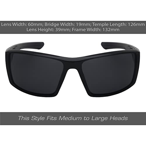 proSPORT Polarized Sunglass Sport Active Outdoor Men Light-Weight Full Wrap Around Frame Smoke Brown or Mirror Lens2