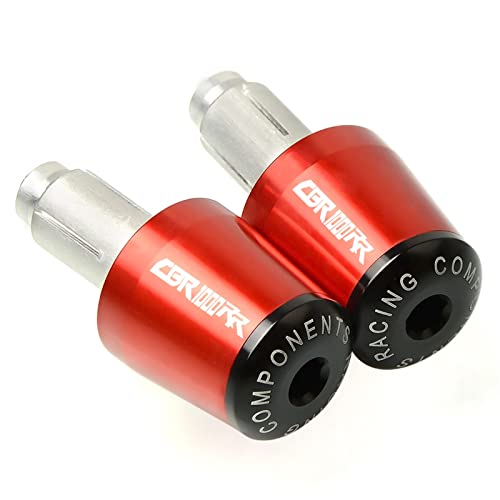YXSM Embouts De Guidon De Moto en Aluminium Poignées De Guidon Capuchons 7/8"22mm Prise Équilibrée pour Honda CBR1000RR CBR 1000 RR FIREBLADE/SP 2004-2016 (Couleur : Rouge) Cover