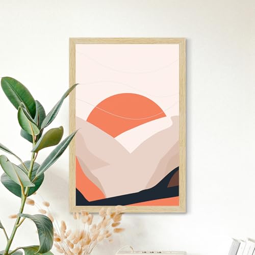 Image of ArtX Paper Bohemian Sun Rise Wall Painting For Living Room, Drawing Room, Boho Framed Painting for Wall Decoration, Wall Decor For Bedroom, 12.0 x 18.0 inches, Set Of 3