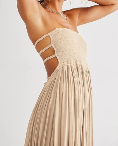 Image of R.Vivimos Womens Summer Boho Sexy Backless Long Dresses