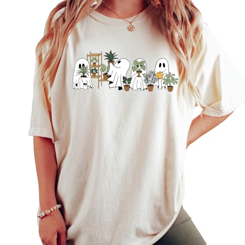 Comfort Colors® Floral Ghost Halloween T-Shirt Plant Spooky Shirt2