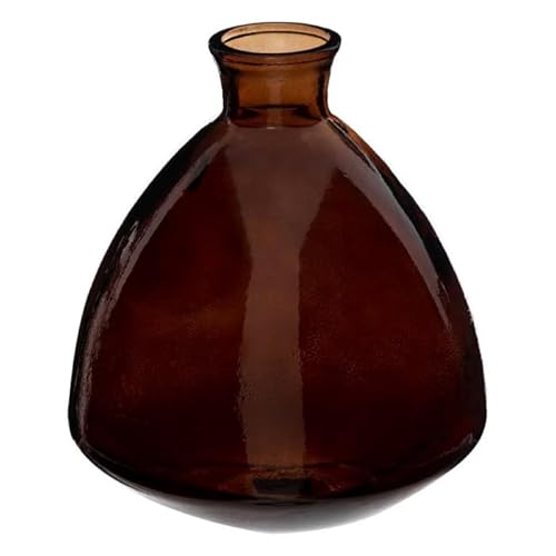 Atmosphera Créateur d'intérieur - Vase Design en Verre Candy 19cm Marron