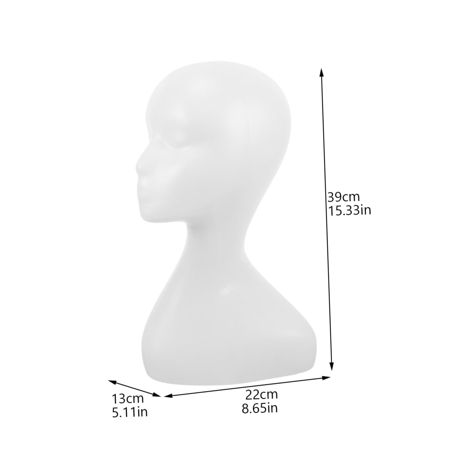 LIFKOME Women Mannequin Head Model Abstract Display Head for Wigs Hats Caps Scarves Safe Material Unique Design Multipurpose Female Head Model for Various Uses