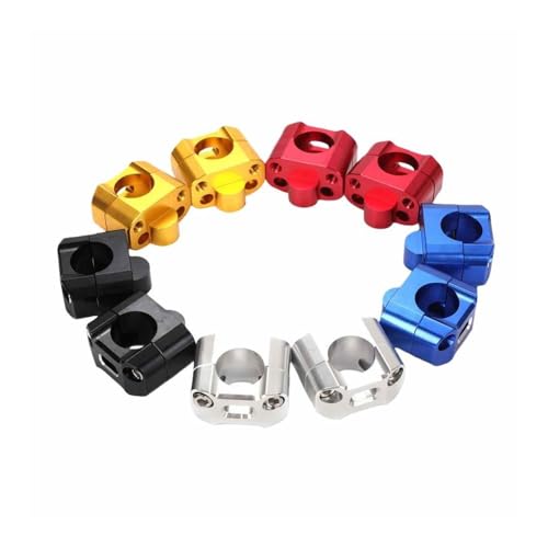 Abrazaderas de aluminio para manillar de moto de 1 1/8 a 22 mm y ajuste de ancho 2