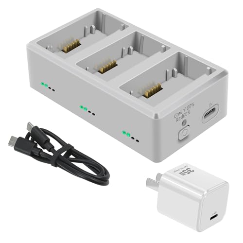 Chargeur trois batteries en séquence pour DJI Mini 3 Pro idéal en voyage de blogueur