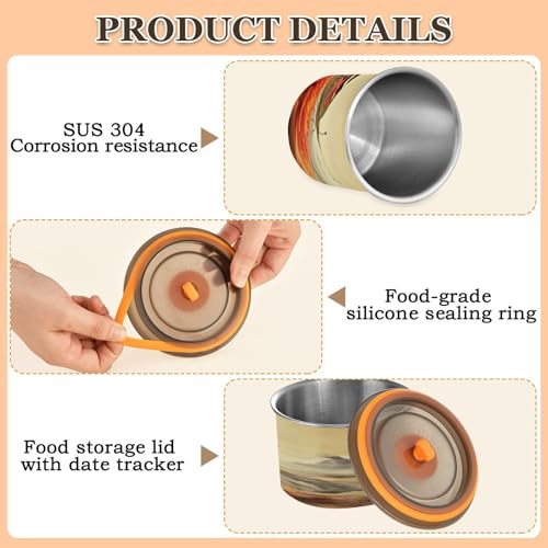 Contenedor Hermético de Acero Inoxidable para Café 500ml miniatura 4