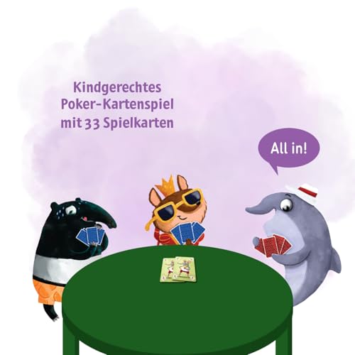 moses. Kinderpoker, spannendes Pokerspiel für die ganze Familie, süßes Kartenspiel mit kinderleichten Regeln, Reisespiel für Kinder ab 6 Jahren, Yellow – Bild 4