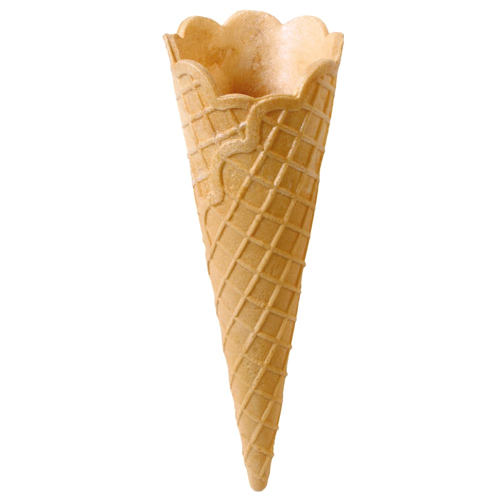Sunny's Eiswaffeln Kronenhörnchen 600 Stück – knusprige Waffelhörnchen für Softeis, Kugel-Eis & Slush-Eis | Ø 51 mm | Länge 140 mm