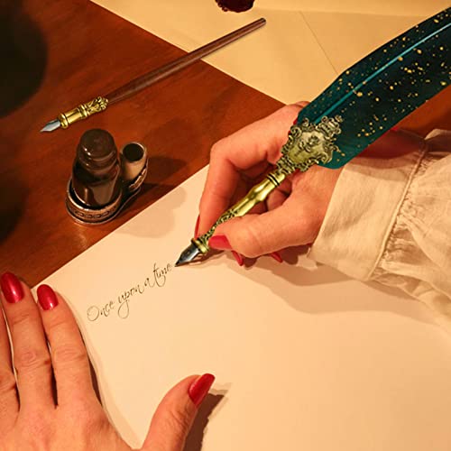 caneta Quill, Kit caneta mergulho caligrafia vintage, caneta pena inclui caneta imersão pena, pontas