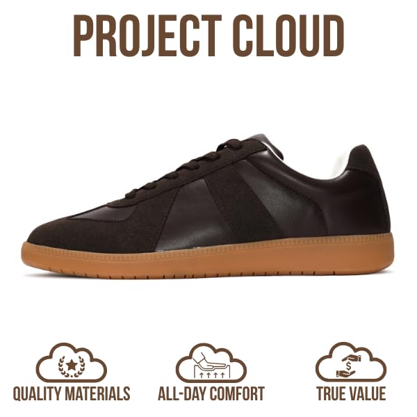 Image of Project Cloud Mens Sneakers - Eco-Crafted Leather Memory Foam Insole Dress Shoes for Men Non Slip Laced-Up Water-Resistant Mens Casual Shoes - Dress Sneakers 2026