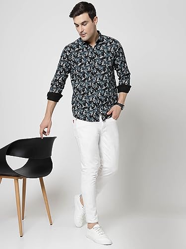 Image of ELYYORK Adwyn Peter Men's Cotton Printed Regular Fit Casual Shirt |Full Sleeve Shirt for men|shirt for men|men's shirt
