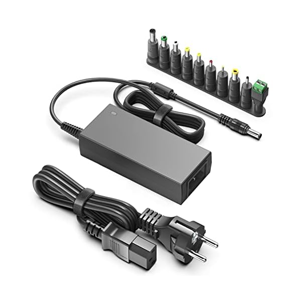 HKY 12V 5A Netzteil Adapter AC 100-240V bis DC 12 Volt 5 Amp 60W Stromversorgung für LED Lichtstreifen Monitore Fernseher DVD TVs Verstärker Kamerasystem Euro Stecker 5,5 * 2,1mm mit 10 Adapters