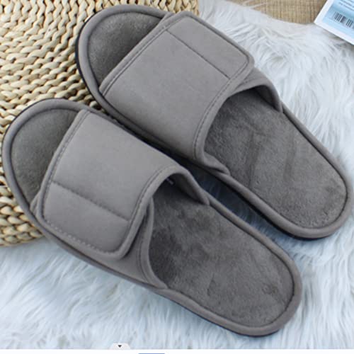 Image of Magtoe Adjustable House Slippers for Men Soft Open Toe Breathable Indoor Slip on Mens Slides Sandals with Memory Foam for Home Bedroom,All Seasons