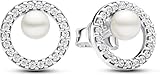 Pandora Behandelte Süßwasserzuchtperle & Pavé-Strahlenkranz Ohrringe 293154C01 Earrings