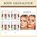 Eshioh Body Glitter Powder, Face Shimmer Sparkle, Highlight Powder, Multi-Use Body Glitter for Women, Magic Glow Shimmer for Body Face Eyes Makeup #pink