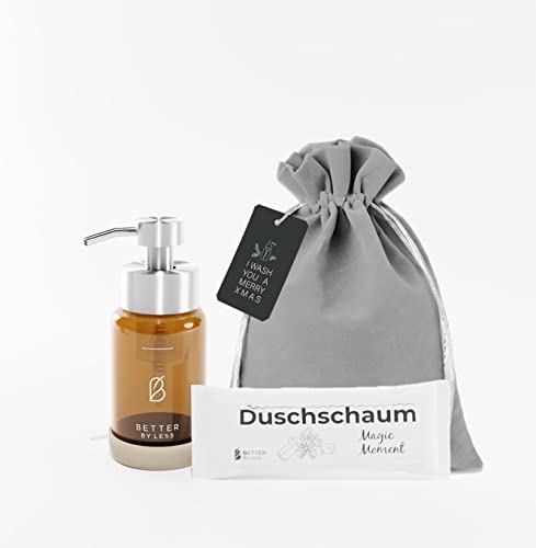 Delight | Gift Set for Woman by Better by Less | Wellness Showerfoam with Glass Dispenser | Sustainable Refill Starter Set | Vegan Natural Cosmetics | Natural Beauty Cover
