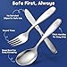 Lehoo Castle Toddler Eating Utensils 6-Piece | Stainless Steel Kids Utensils for Ages 3+, Toddler Spoons and Forks Knife Set, Children Safe Flatware for Self Feeding (Space)