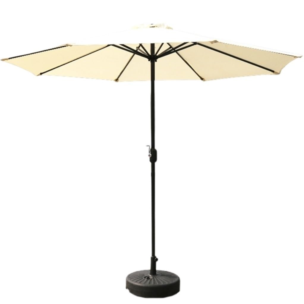 Parasol Tarasowy Metalowy Parasol Ogrodowy O Długości 2,7 M/8,85 Ft Targowy Z Podstawą Zewnątrz(C)