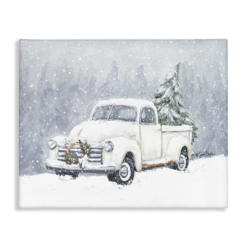 Stupell Industries 'Seasonal Niveous Snow Truck Scene'| Canvas Art