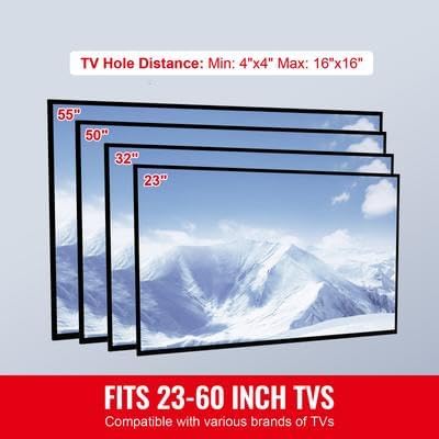 Happybuy Mobile TV Stand, Cart for 23-60 inch TVs, Height Adjustable with Wheels & Tray for AV Devices, Rolling TV Stand with Mount for Bedroom/Living Room