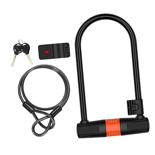 Garneck U-Shaped Lock for Bike Theft-Proof Steel Cable Full Solid Alloy Steel Beam Easy Locking Design Mountain Bike Accessories