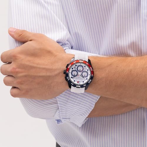 Tommy Hilfiger Men’s Quartz Regatta Watch - Silicone Strap, Rotating Sport Bezel - Water Resistant up to 100m - Contemporary, Bold Timepiece - Gift for Him 42mm - 3