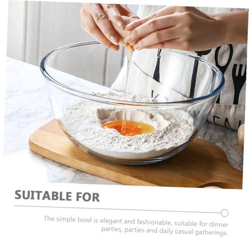 Saladier décoratif cuisine en verre transparent grand format