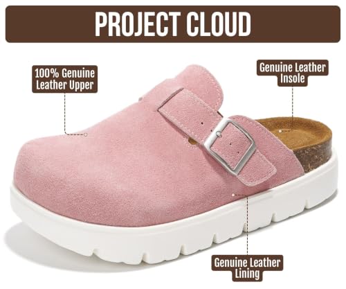 Image of 100% Genuine Leather Platform Clogs for Women - Fall Shoes for Women 2026