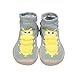 JDGY Rutschfest Krabbelschuhe Jungen Mädchen Bodensocken Weichen Sohle Lauflernschuhe Rutschfest Sockenschuhe Cute Raupe Kleinkind Schuhe Atmungsaktive Stricken Babyschuhe, Grau, 24 EU