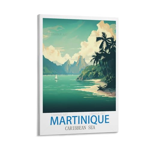 Impression sur toile antillaise pour habiller un grand mur blanc vide