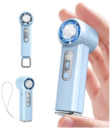 ハンディファン 【2026超ミニ・-25℃瞬間冷却】 冷却プレート 軽量 小型 静音 ハンディファン 強力7000mAh大容量 長時間稼働 199段階風量調整 手持ち扇風機 せんふうき 卓上 5枚羽根 携帯扇風機 USB-C 充電式 LED残量表示 カラビナ 可愛い おしゃれ ハンディ扇風機 掛け/卓上/手持ち 通勤/通学 暑さ対策 熱中症対策の商品画像（Amazon）