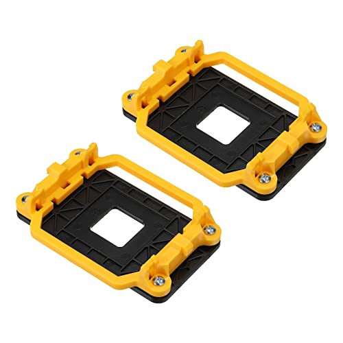 PATIKIL AM3 CPU Cooling Bracket Soporte para Disipador de Calor Placa de Montaje Amarillo Borde con 8 Tornillos para Socket Placa Madre AM2 AM2+ AM3 AM3+ FM1 Paquete de 2 miniatura 1