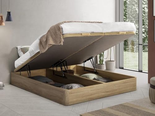 Vente-unique - Somier de 180 x 200 cm - Natural Claro - HESTIA de DREAMEA Play