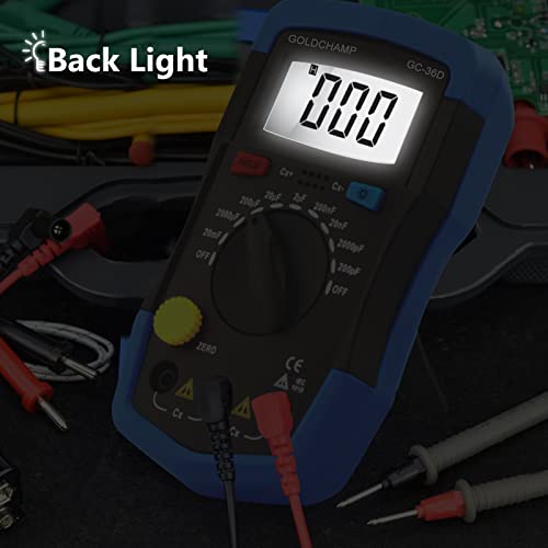 Goldchamp GC-36D-US Digital Capacitor Tester Multimeter Capacitance Meter 200Pf-20Mf Meter Capacitor Handheld Multimeter Tester thumb #4