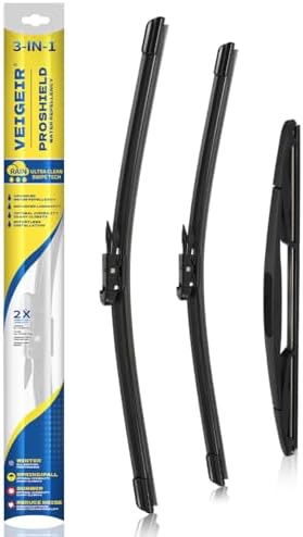 3 Pack Windshield Wiper Blades Compatible with 2012-2017 Chevy Ch...