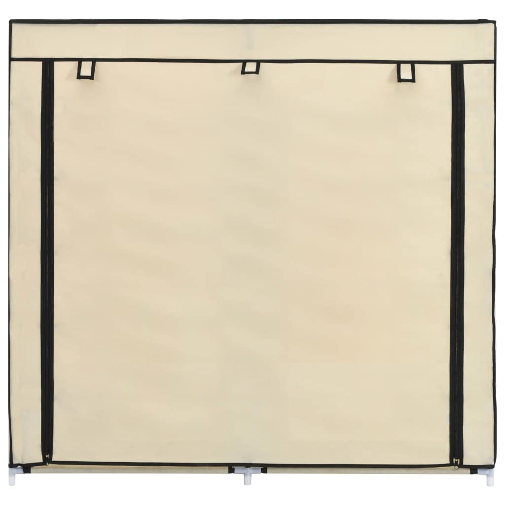 Generic Zapatero de Tela Negra, Diseño Doble de 5 Niveles, Capacidad para 30 Pares de Zapatos, Cubierta No Tejida, Fácil de Mover, Almacenamiento Oculto, Mantiene los Zapatos Libres de (Crema)