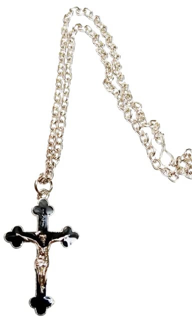 Stainless Steel Jesus Christ Cross Catholic Cutting Christian Antique Locket Pendant for Men and Women (Silver)-image-33