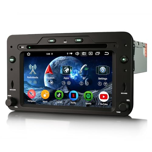 🚗【Android 16,0 | 8-Core | 4GB RAM+64GB ROM】Questa autoradio 1 din da 6,2 pollici è progettata appositamente per Alfa Romeo 159 Sportwagon Brera Spider. È dotata di un potente processore 8-Core MT8786 a 64 bit, che offre un punteggio benchmark superiore a 220.000. Sistema operativo: Android 16, RAM 4GB e ROM 64GB, supporta 2 scheda e 3 porte USB con espansione fino a 5×256GB. Schermo Ultra-HD 1024×600 pixel e amplificatore integrato 4×48W per un suono chiaro e potente in auto. Il decodificatore CANbus garantisce una perfetta integrazione con il veicolo e consente un controllo intelligente e sicuro durante la guida. Integrato Lettore CD/DVD, USB, TF, radio AM/FM e RDS.