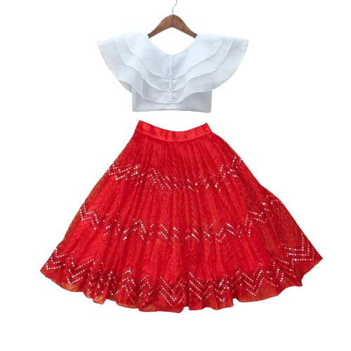 Image of Integrity baby girls net & orgenza lehanga choli (2-8 Years)