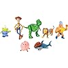 415i Lknpnl - Mattel Disney and Pixar Toy Story Set of 7 Action Figures with Woody, Slinky, Rex, Hamm, Alien, Rocky & Shark, Mattel Disney100 Collectible