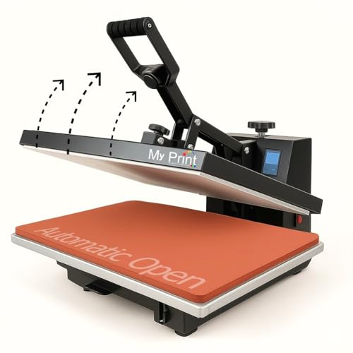 Image of MY PRINT Heat Press Machine 16x24 Inch with Slider | Industrial T Shirt Printing Machine for Sublimation, DTF & Vinyl | Heavy Duty Heat Transfer Machine for Printing Business Setup (AutoUP 16X24 Heat Press)