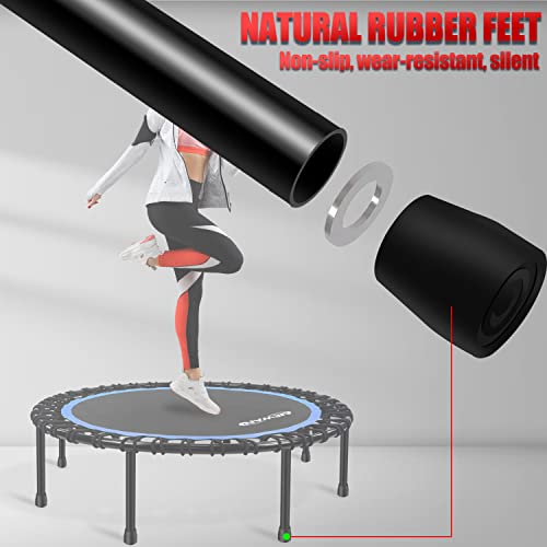 Image of Newan 40 inch-48 inch Silent Mini Trampoline Fitness Trampoline Bungee Rebounder Jumping Cardio Trainer Workout for Adults-Max Limit 330lbs