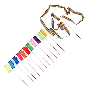 12 stks 4 m Kleurrijke Gym Linten Ritmische Gymnastiek Lint Ballet Dansen Art Gymnastiek Lint Dansen Streamers (Size…
