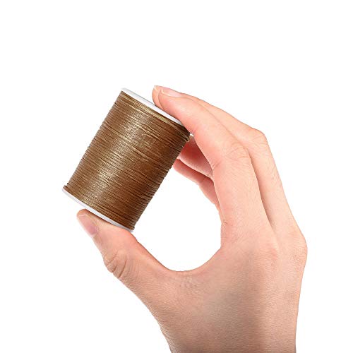 Hilo encerado para coser cuero 98 yardas 0.8 mm poliéster miniatura 5